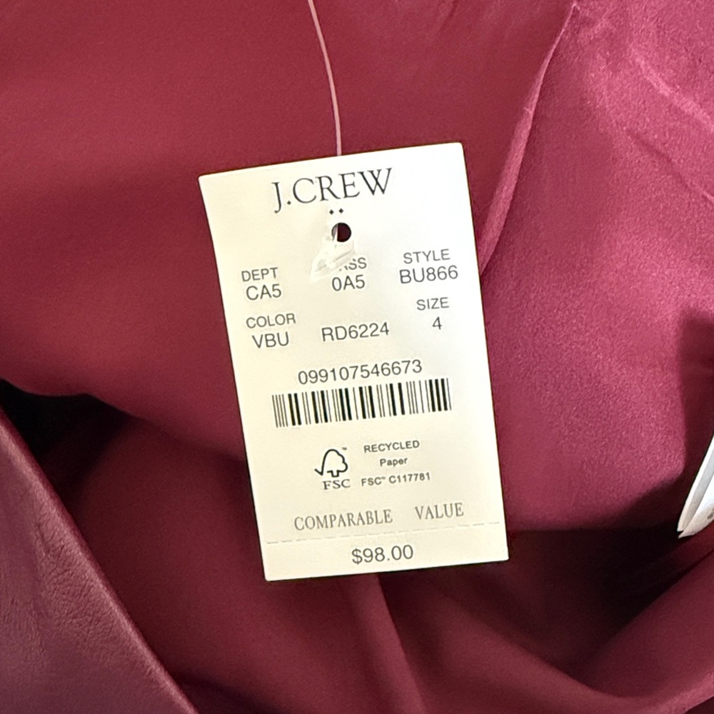 J. Crew Rich Purple Leather Pencil Skirt - Picture 3 of 7